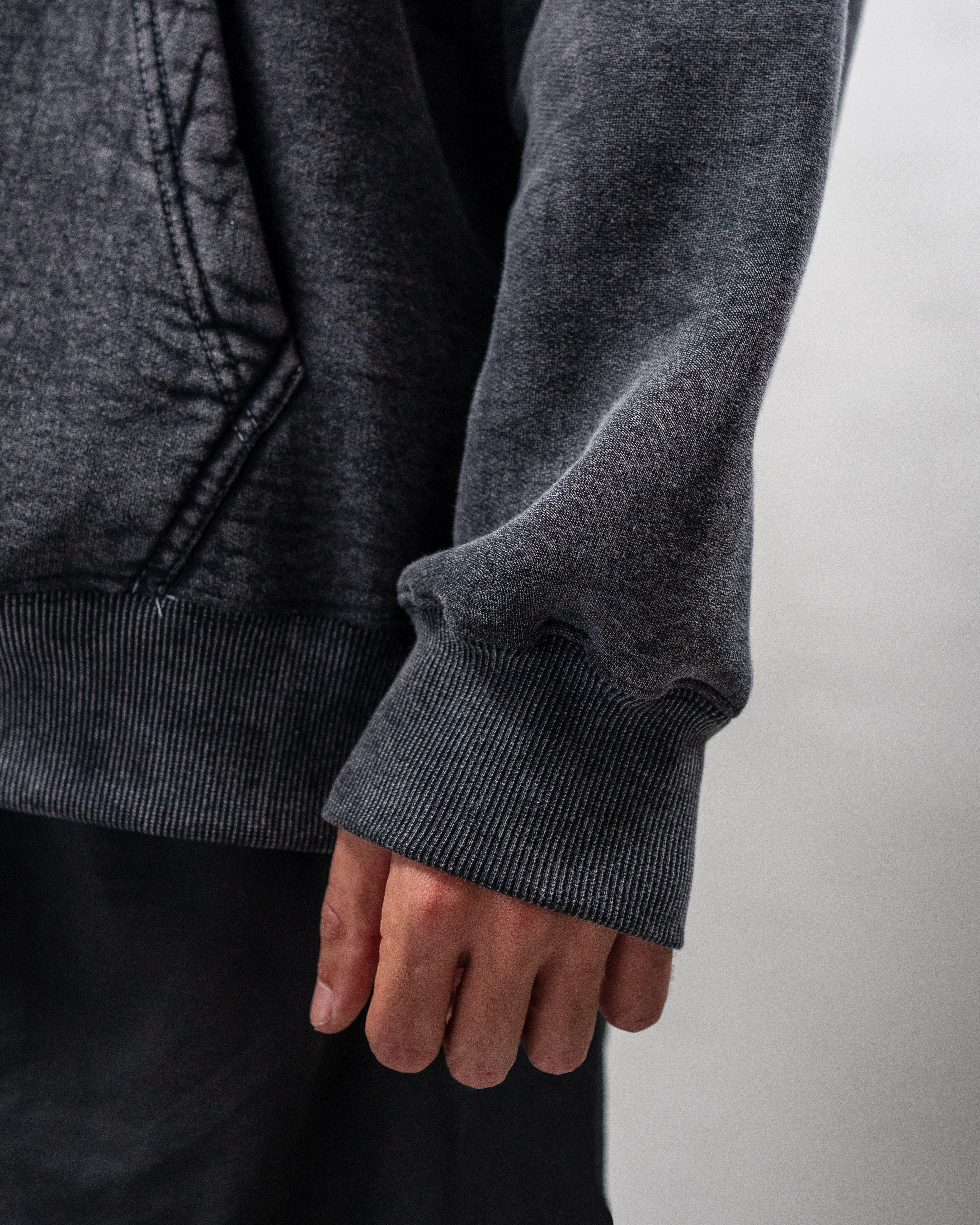EVOLVE® BLACK ACID WASH OVERSIZED HOODIE - Image 5