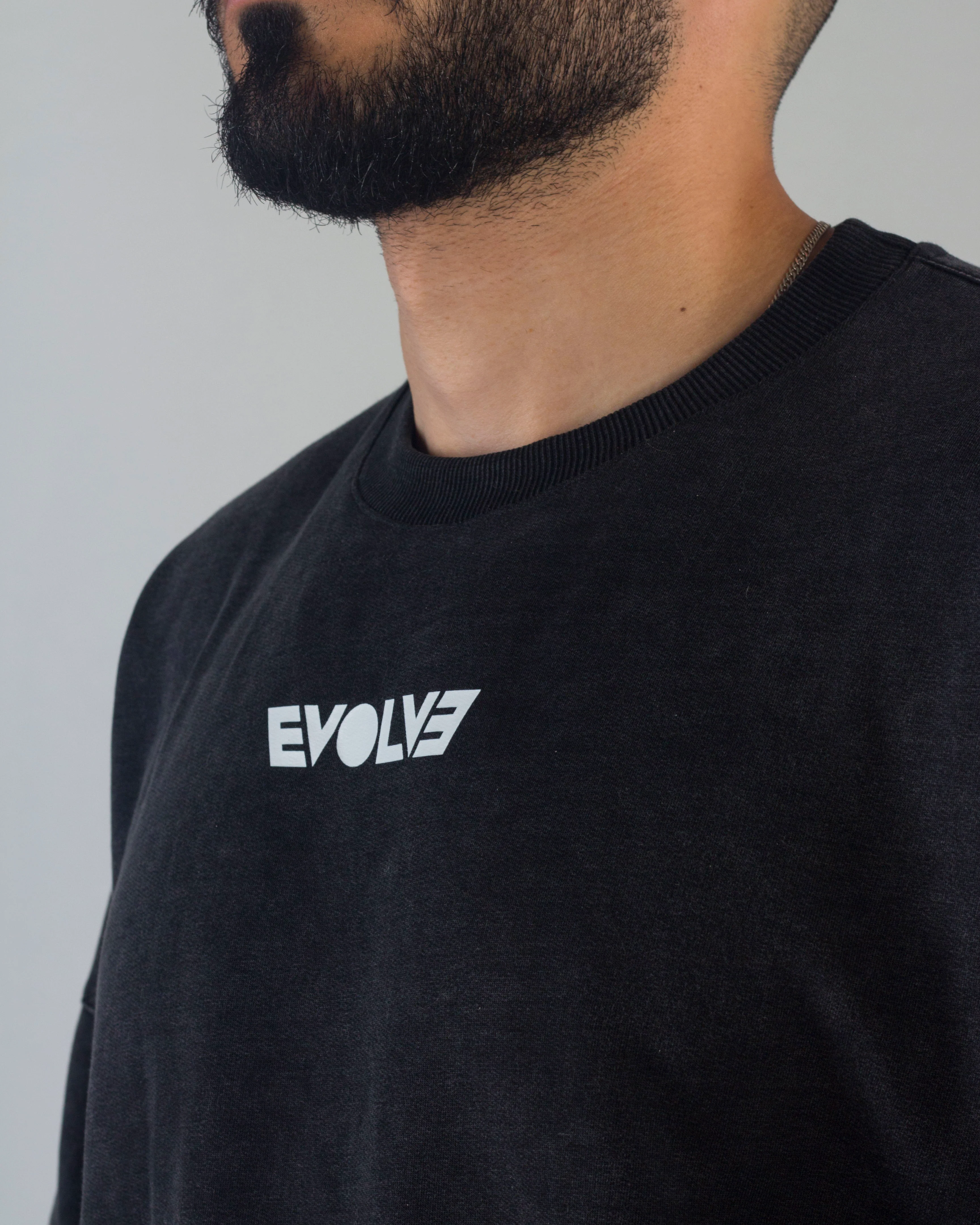 EVOLVE® BLACK ACID WASH OVERSIZED TEE - Image 3