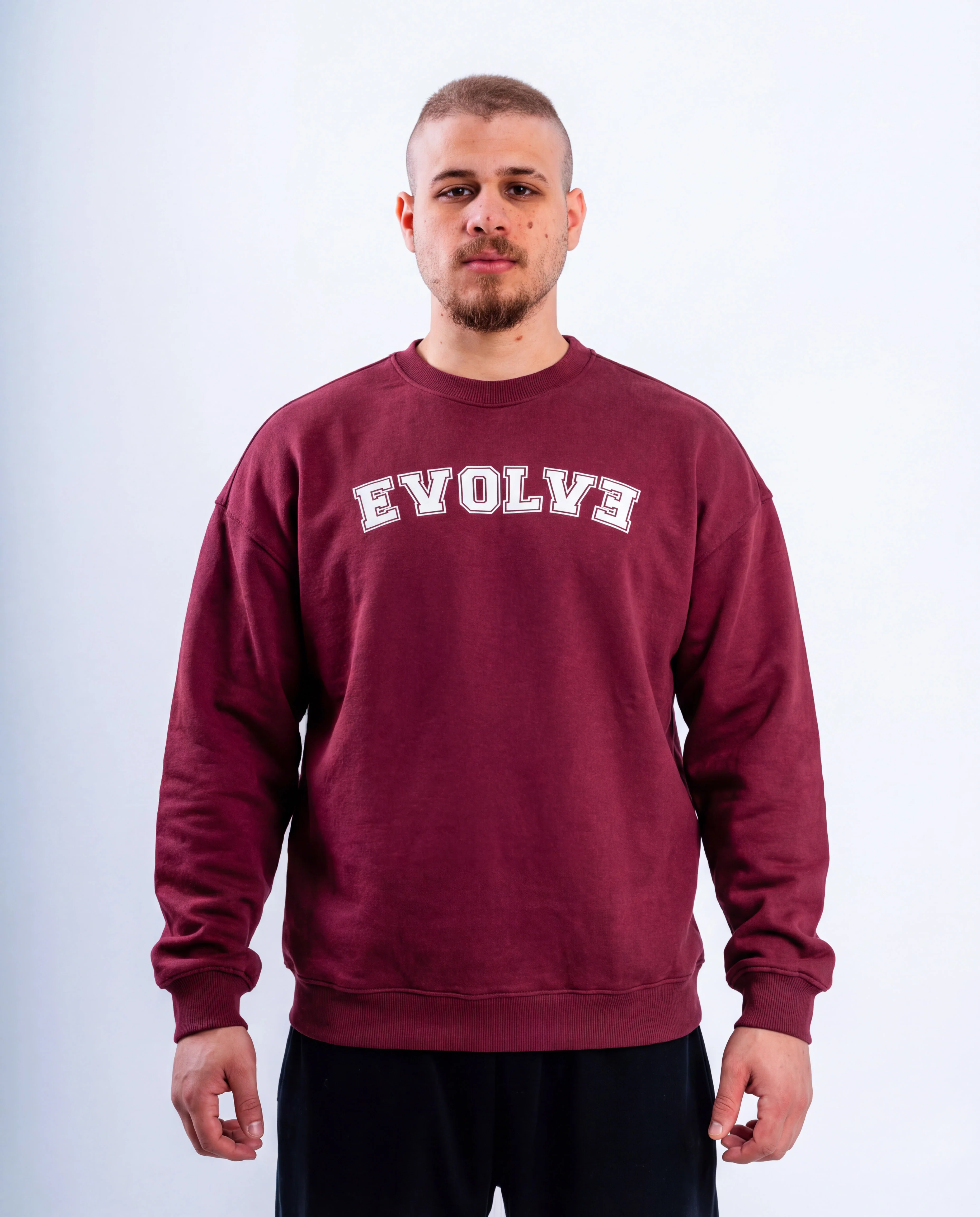 EVOLVE® BURGUNDY CREW NECK