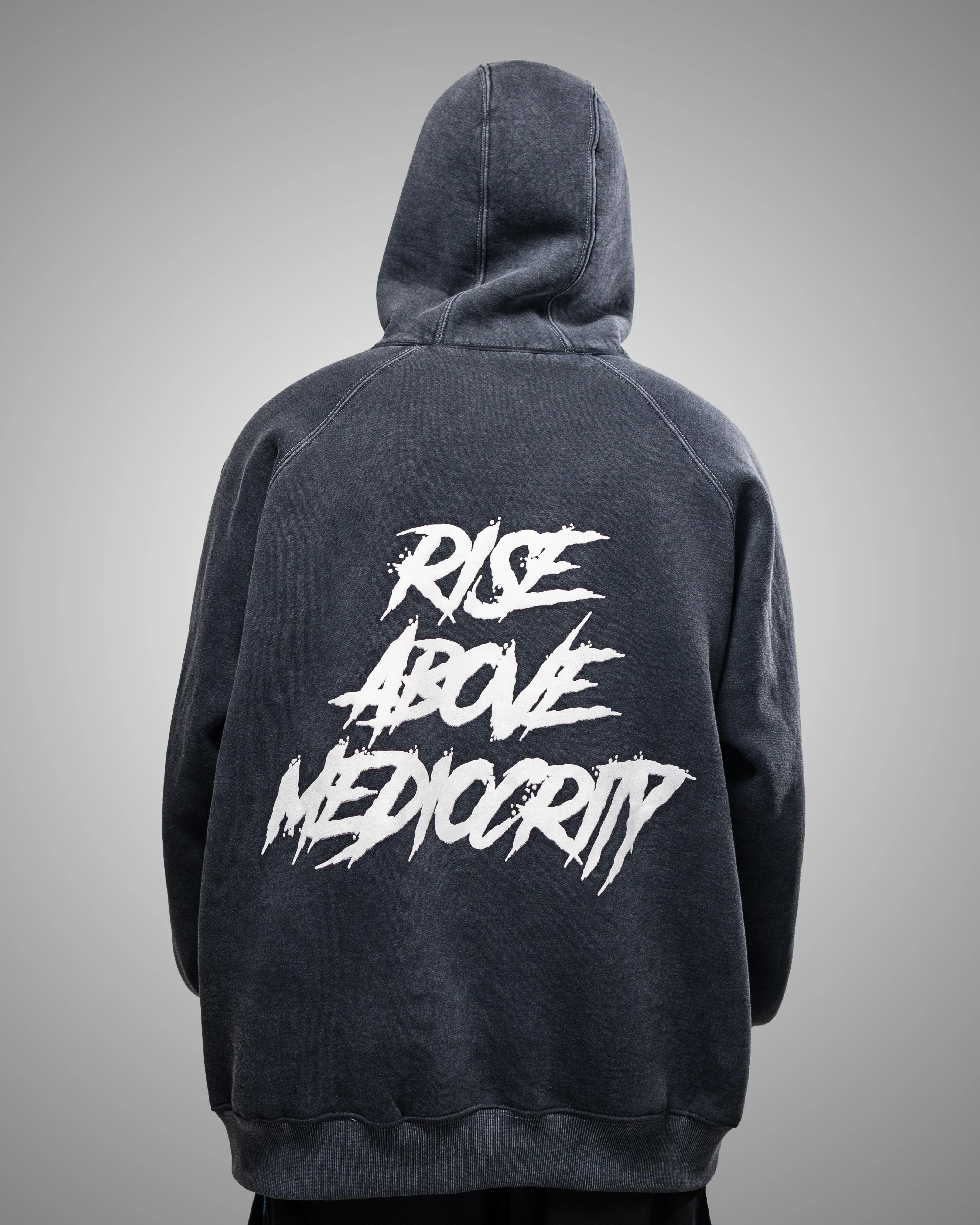 EVOLVE® GREY ACID WASH OVERSIZED HOODIE - Image 3