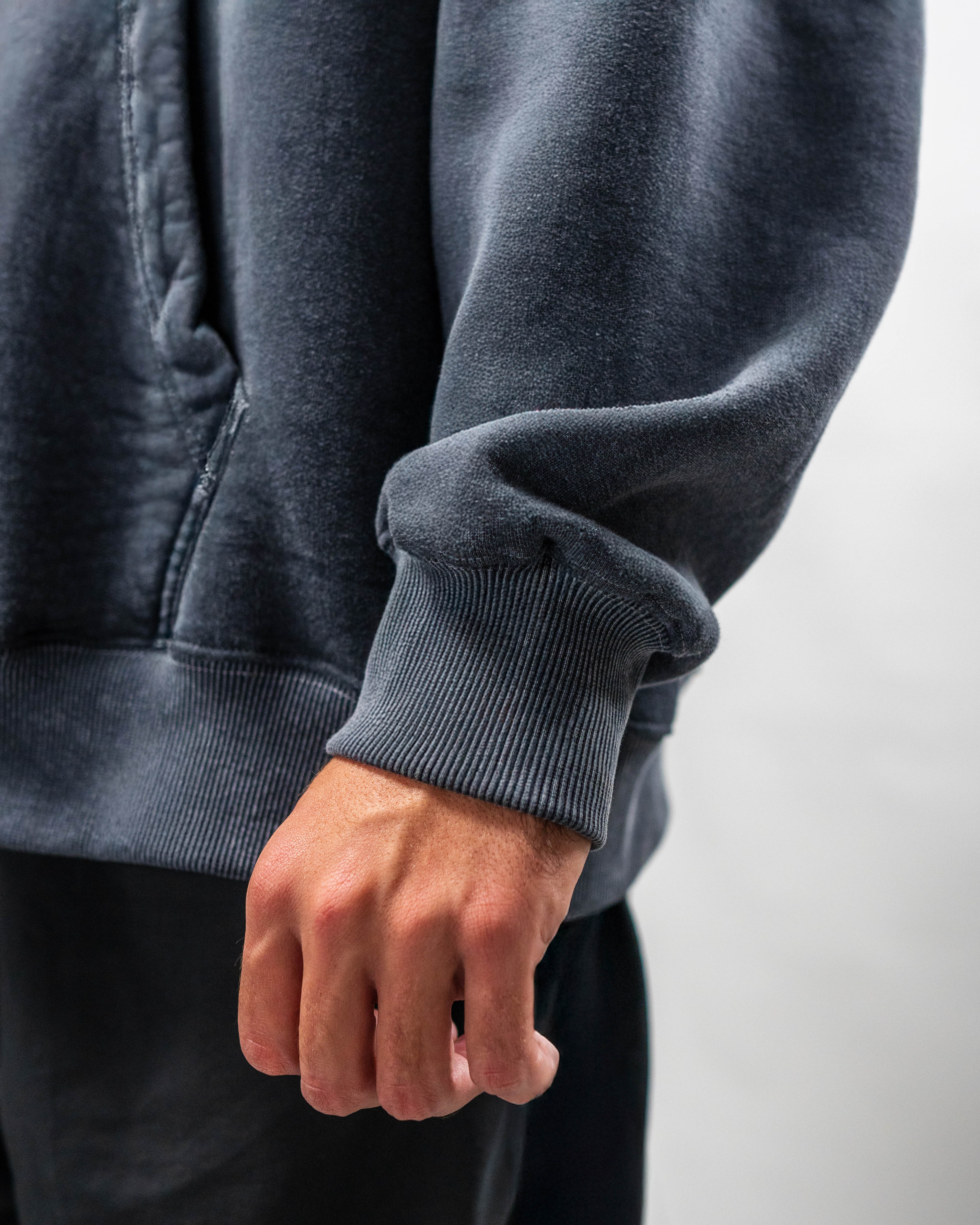 EVOLVE® GREY ACID WASH OVERSIZED HOODIE - Image 5