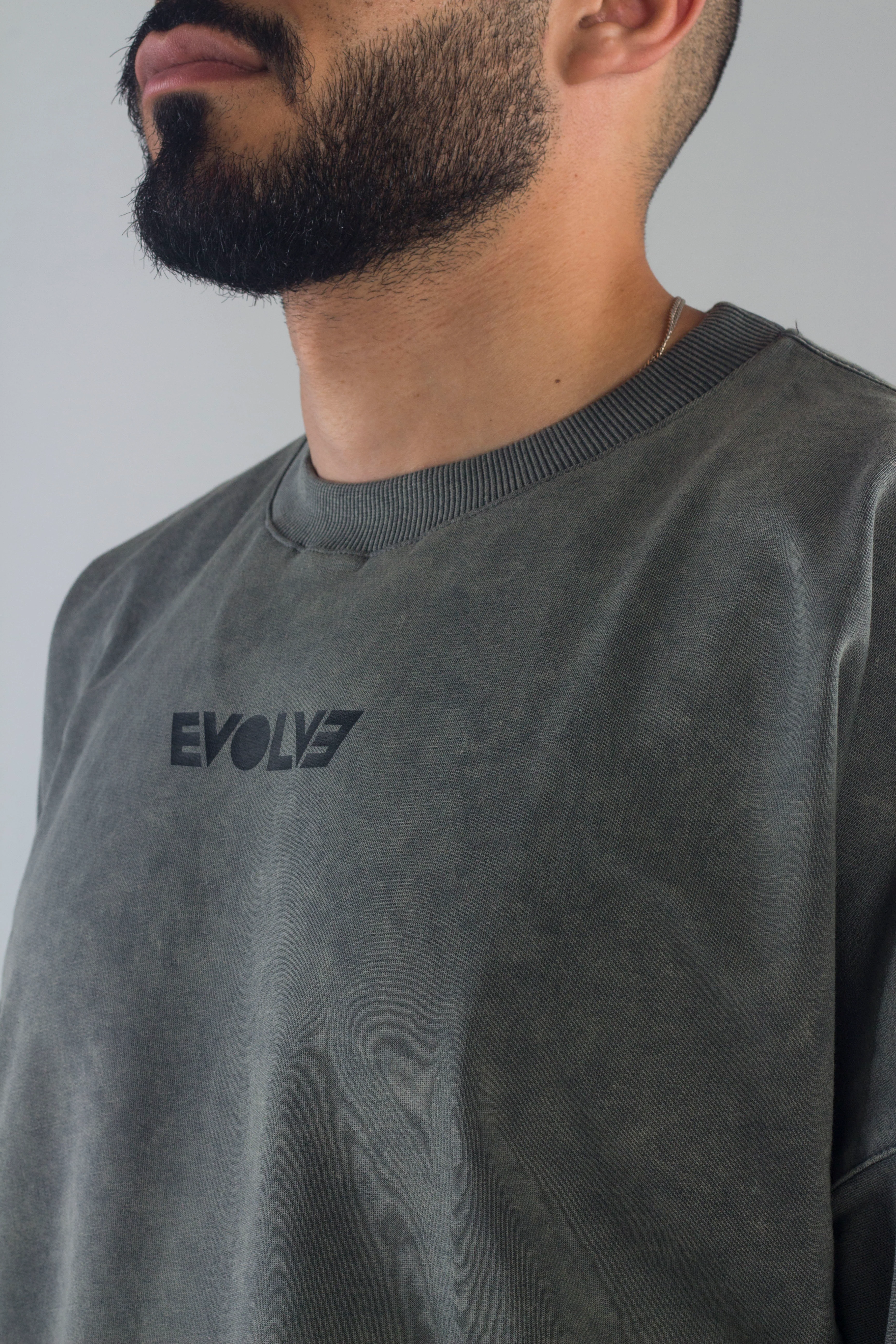 EVOLVE® GREY ACID WASH OVERSIZED TEE - Image 4