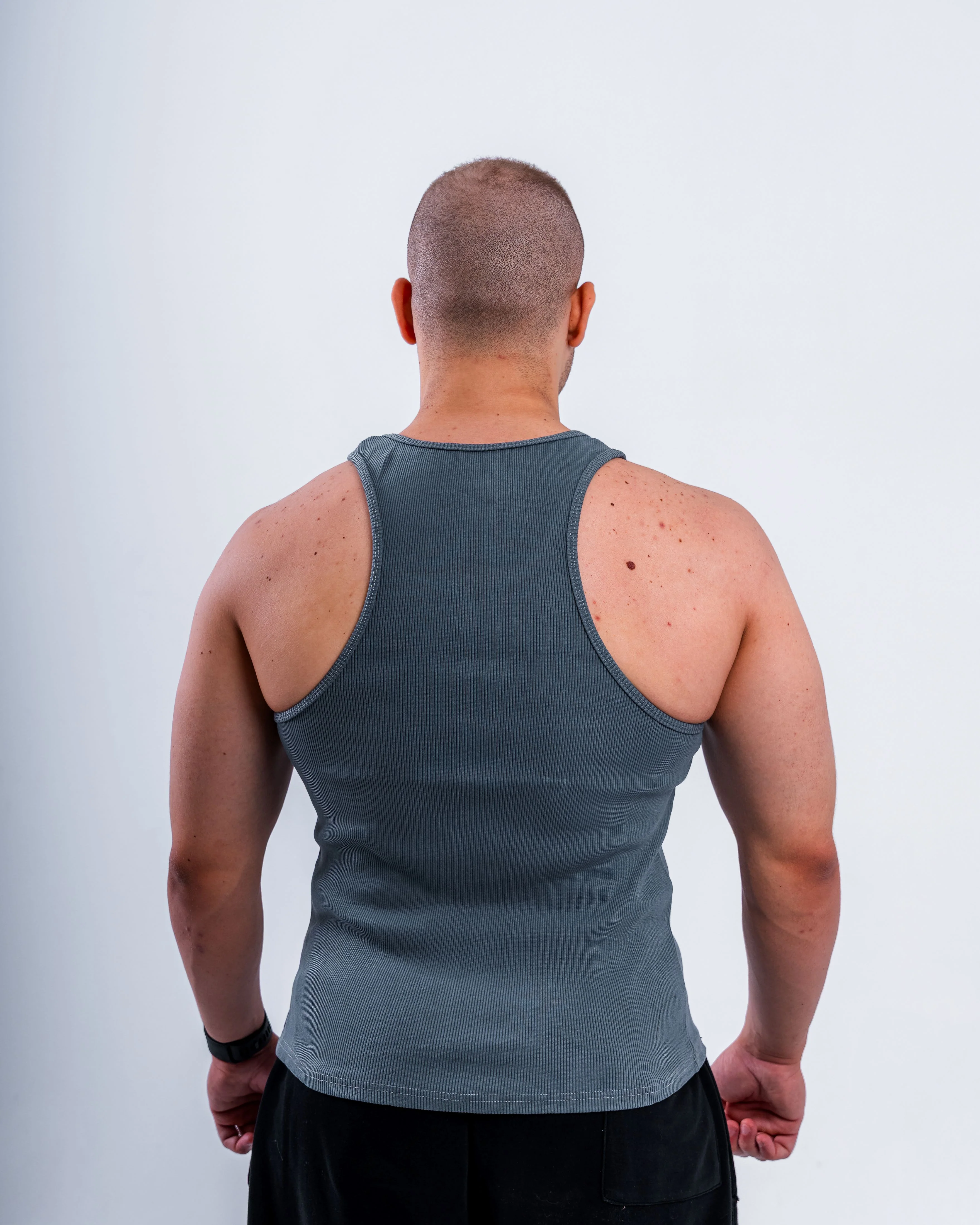 EVOLVE® GUNMETAL RIBBED TANK - Image 3