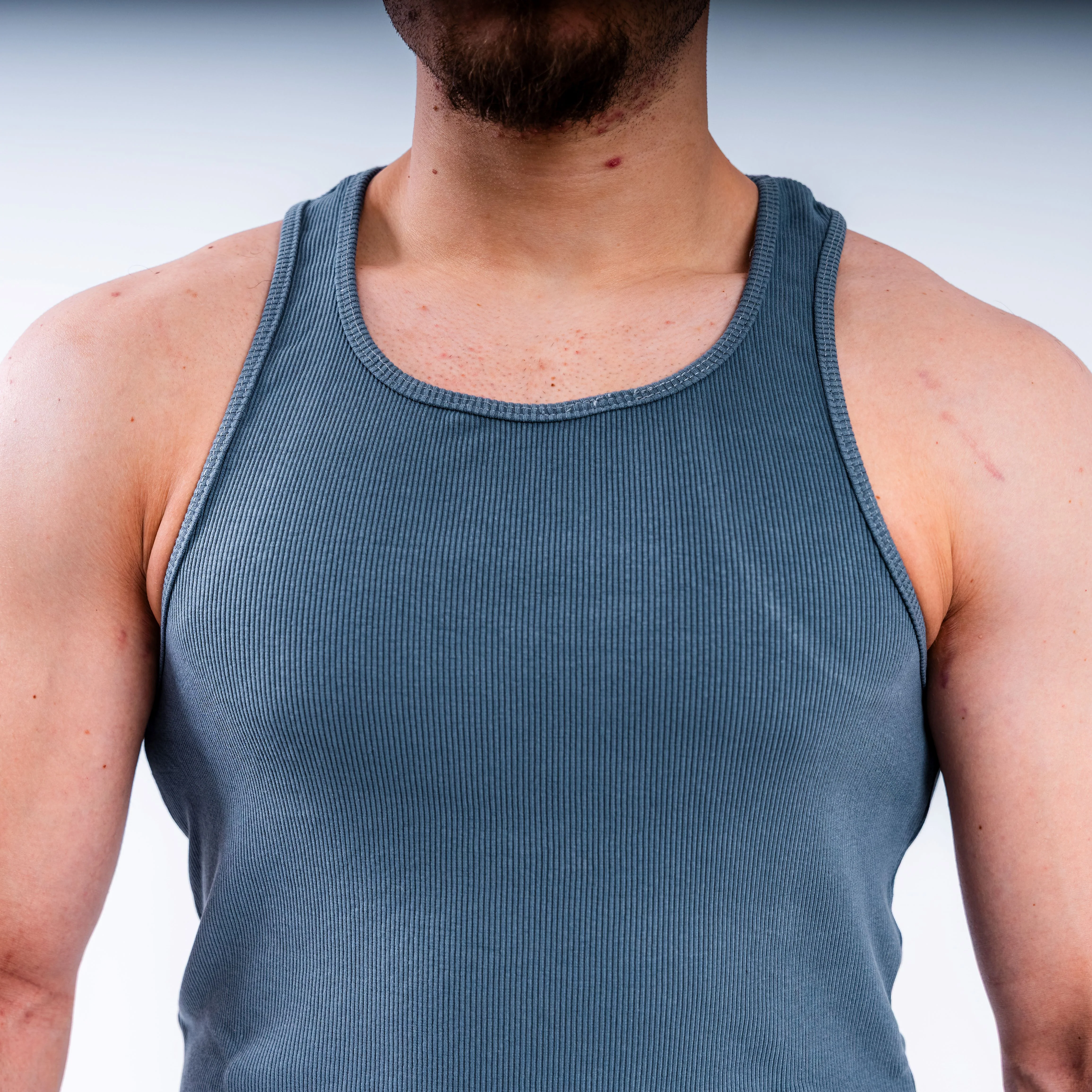 EVOLVE® GUNMETAL RIBBED TANK - Image 4