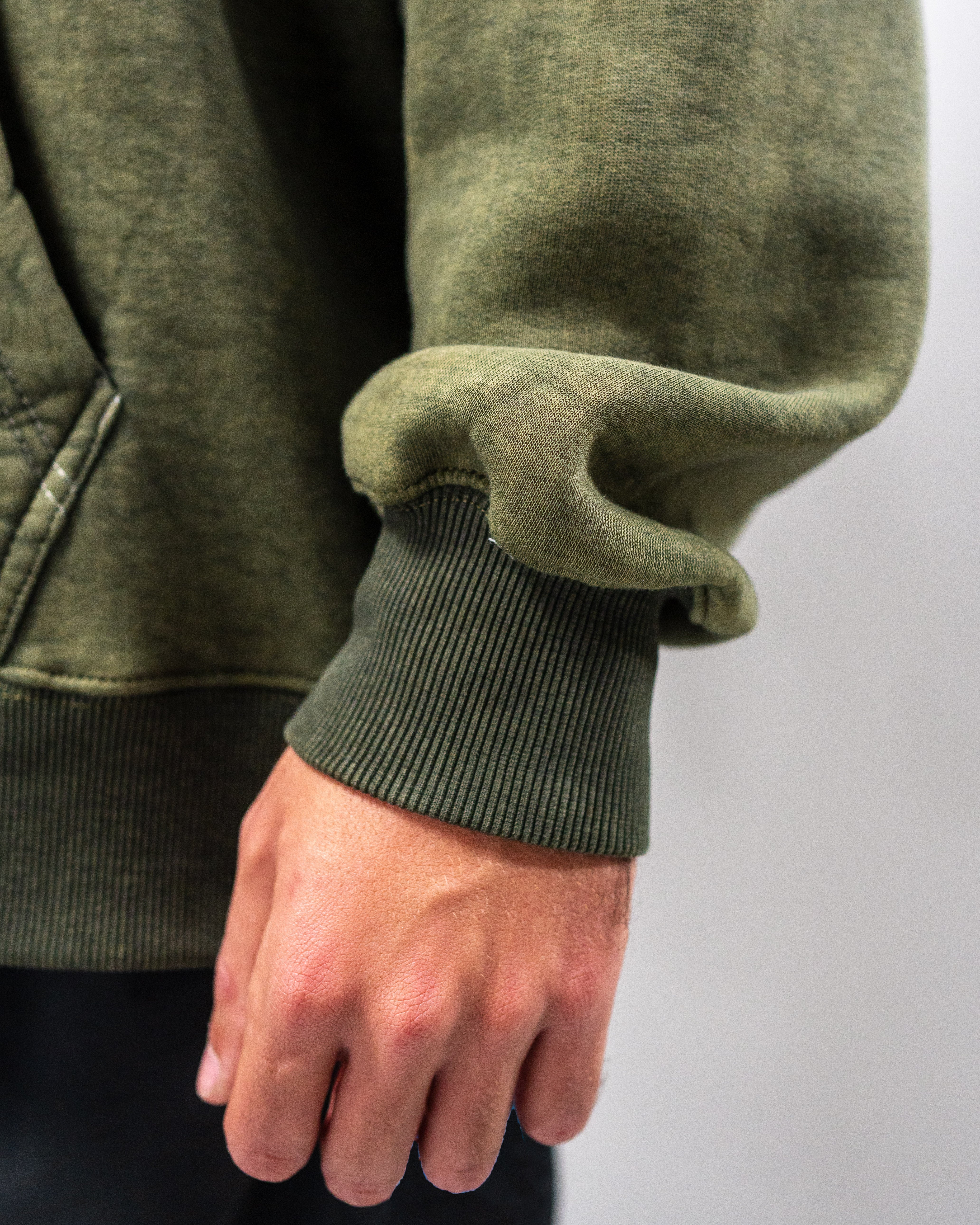 EVOLVE® OLIVE ACID WASH OVERSIZED HOODIE - Image 4