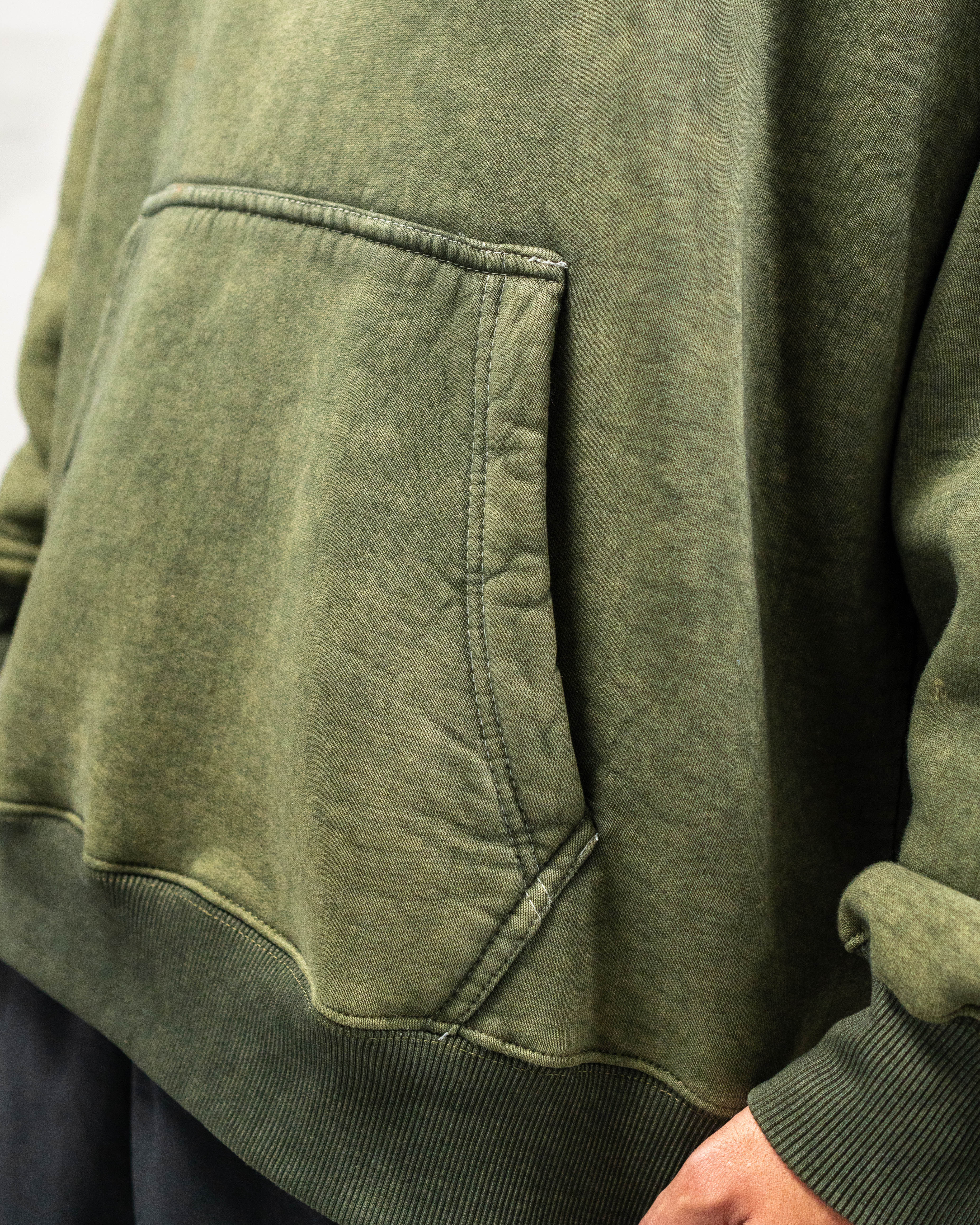 EVOLVE® OLIVE ACID WASH OVERSIZED HOODIE - Image 5