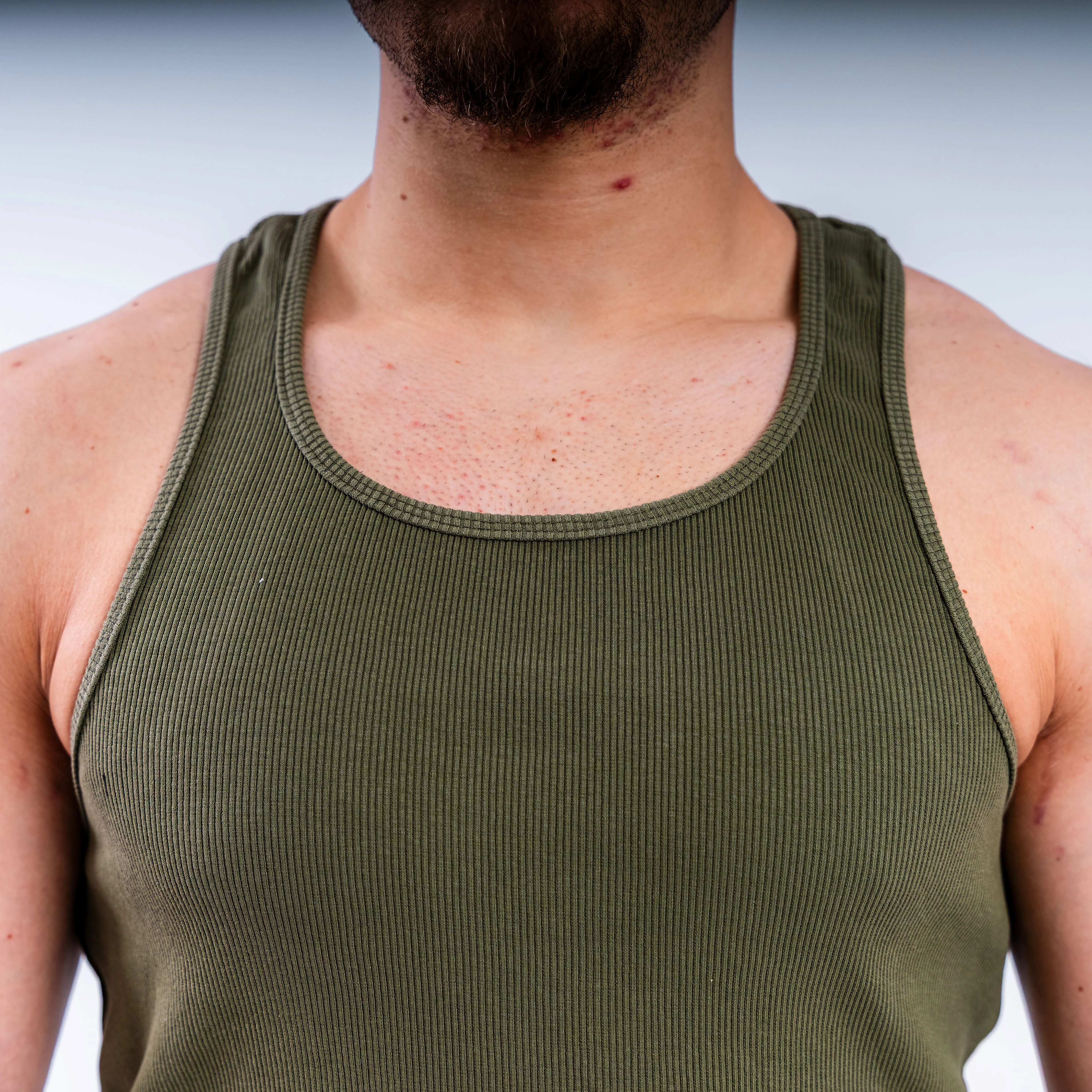 EVOLVE® OLIVE RIBBED TANK - Image 4